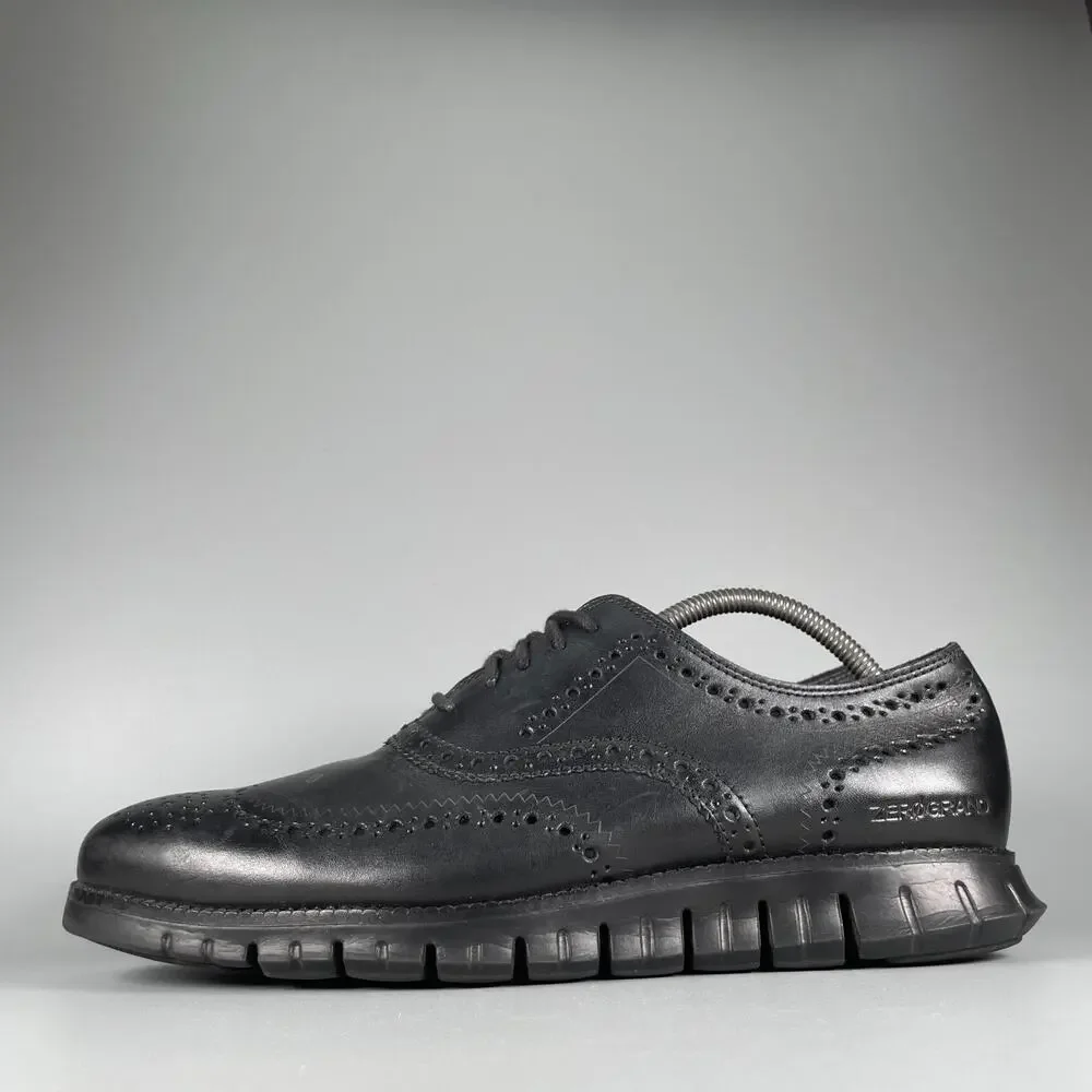 Cole Haan Zerogrand Men's Size 10.5M Black Leather Oxford Dress Shoe Casual EUC